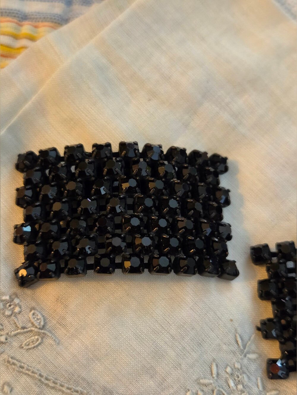 Antique Rhinestone Shoe Clips - Picture 3 of 5